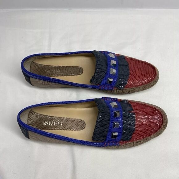 Vaneli Reptile Multi Color Driving Leather Loafers 8.5N - Picture 3 of 7
